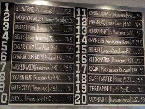 The Beer Board - beers on draft